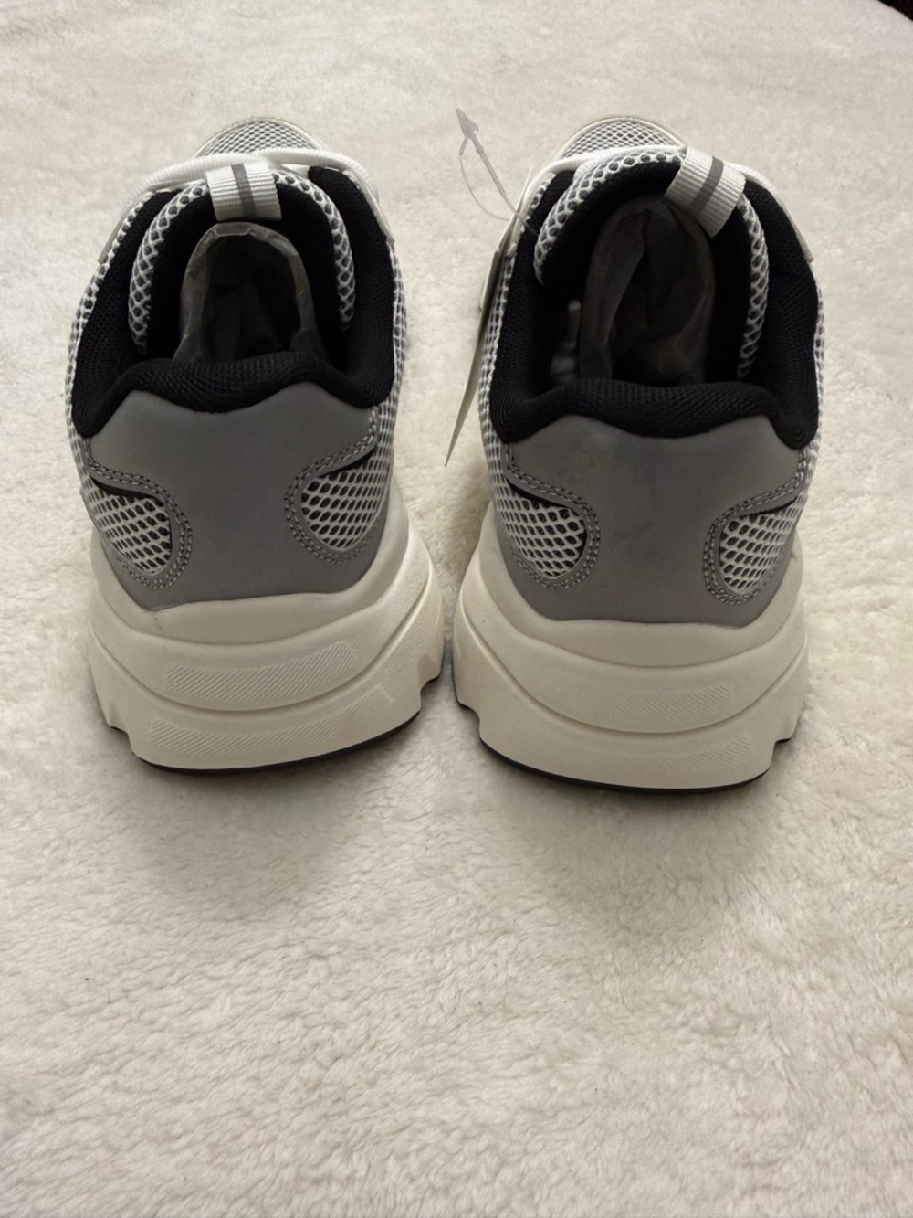H&M White, Black and Gray Mesh Chunky Sneakers - Picture 3 of 5
